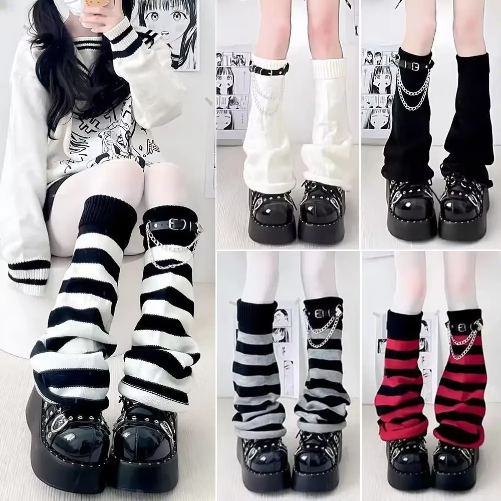 Gothic Harajuku Knit Leg Warme - Boot Sock Slouchy review and price
