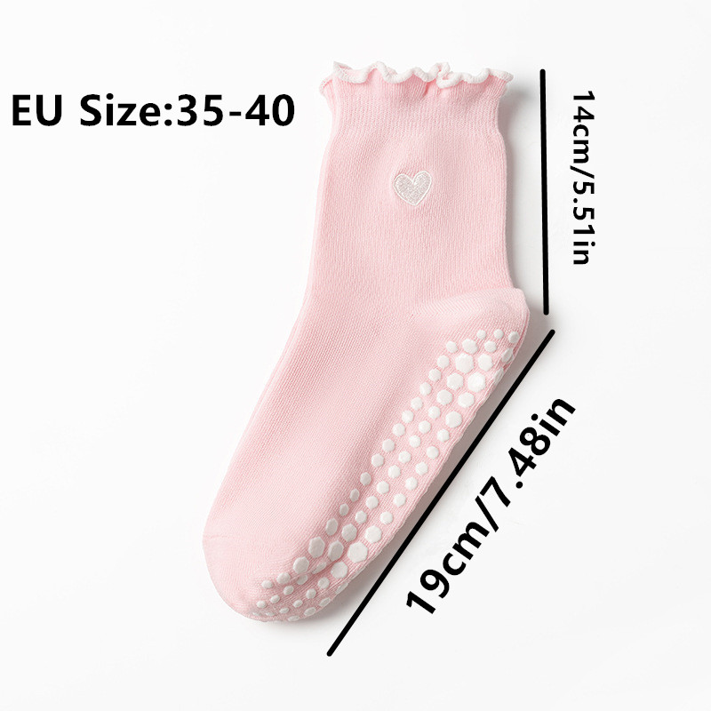 3 Pairs Women Heart Pattern Fr - Grip Sock Yoga review and price