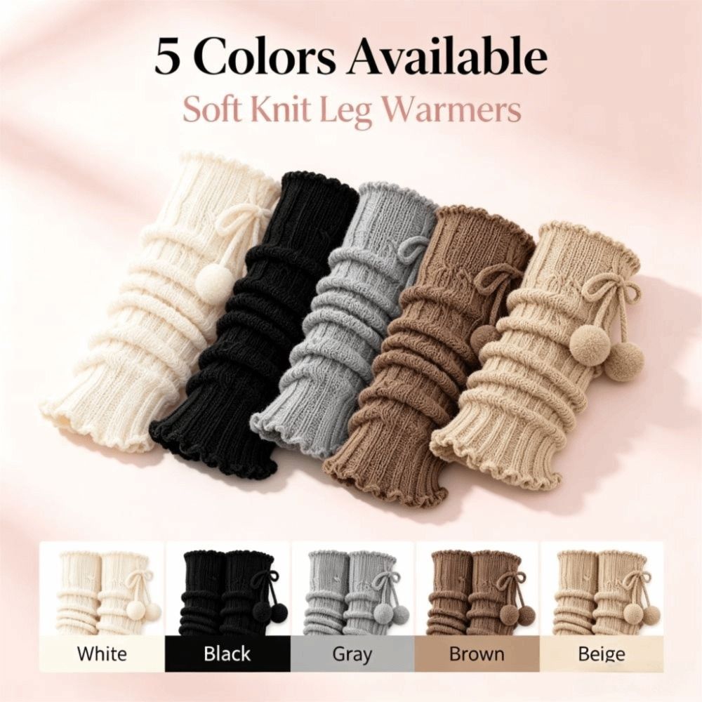 Knitted Knit Leg Warmers Ruffl - Boot Sock Slouchy review and price